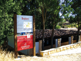 Señalización del sendero en Bujalaro