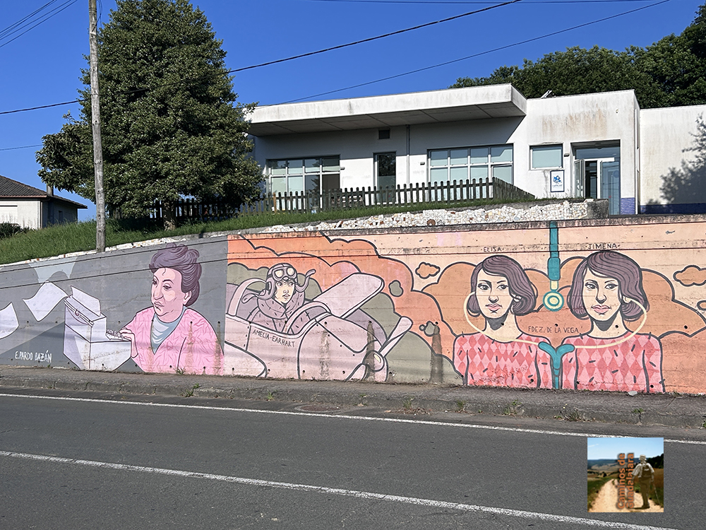 Mural a la salida de Sobrado os Monxes Mural a la salida de Sobrado os Monxes